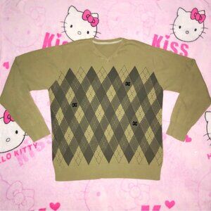 DC skater grunge y2k argyle logo sweater